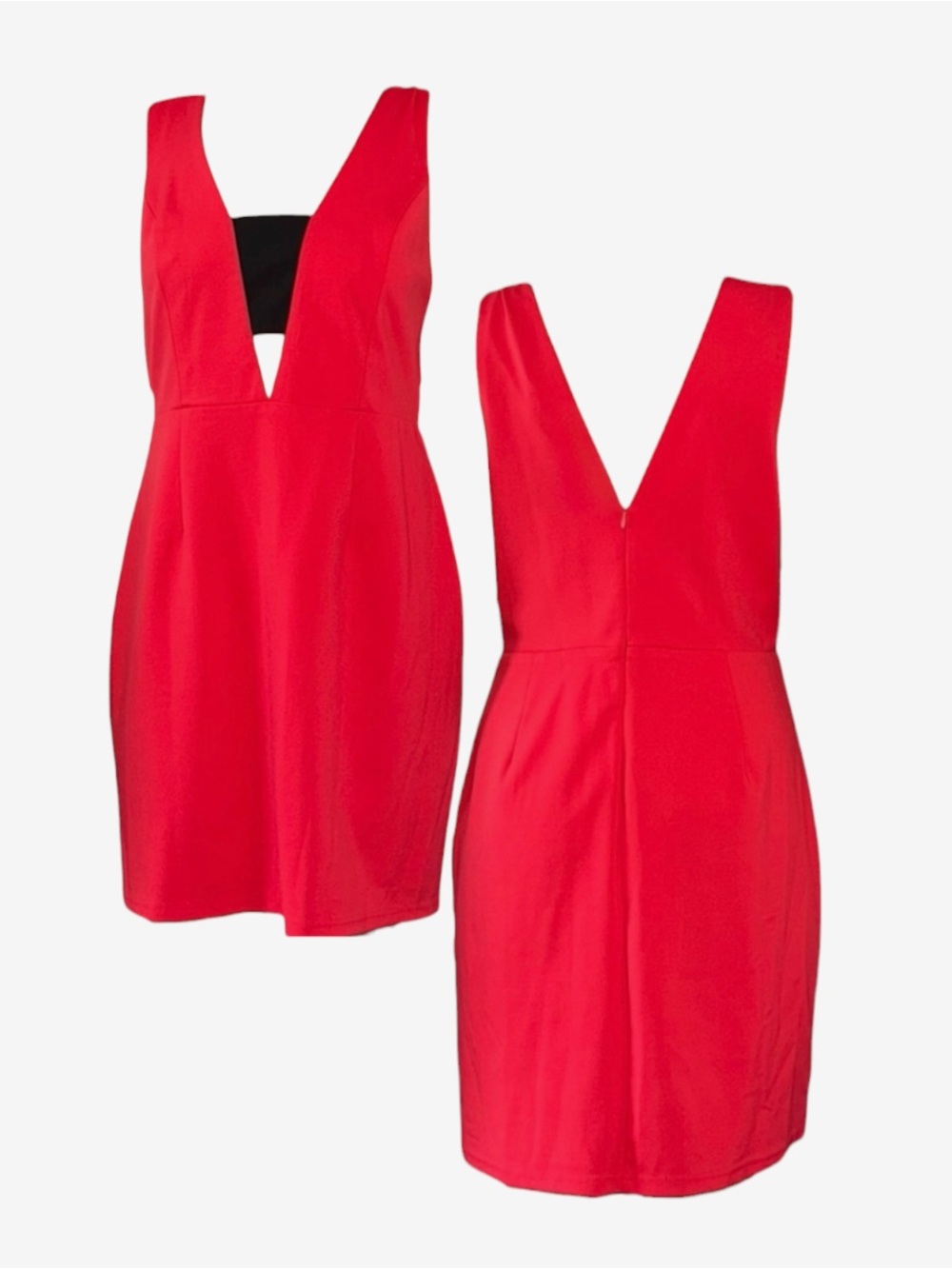 Elegant Red Sleeveless Dress